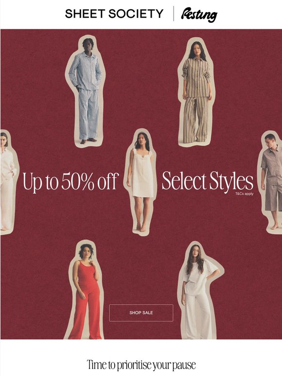 Hey Rest Seeker, up to 50% off starts now