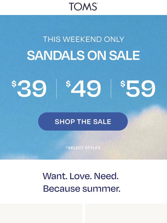 Our Best Sandals, Starting at $39 🥇