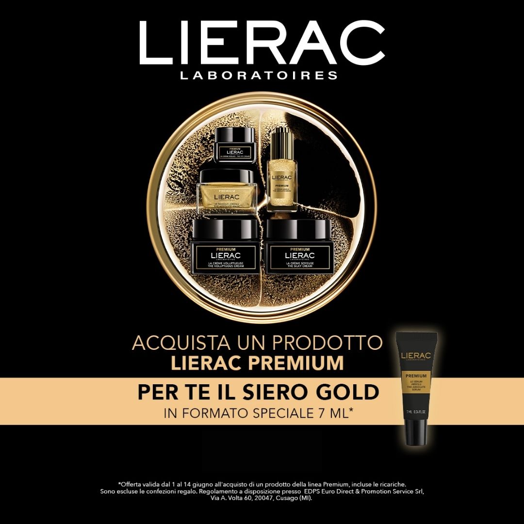 Acquista 1 prodotti Lierac Premium, per te in regalo il Siero Gold in formato speciale 7ml!