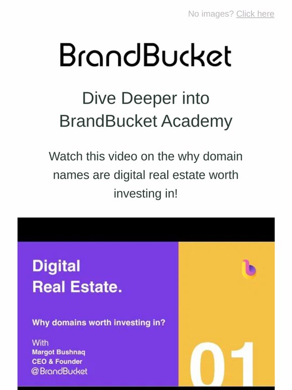 BrandBucket's Weekly Drop of Brandable Domains