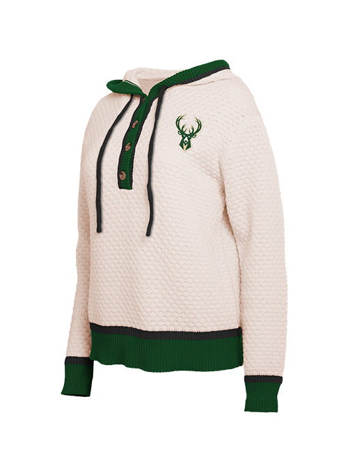 Bucks In Six x The Wild Collective Letter Scramble Milwaukee Bucks Button Cardigan