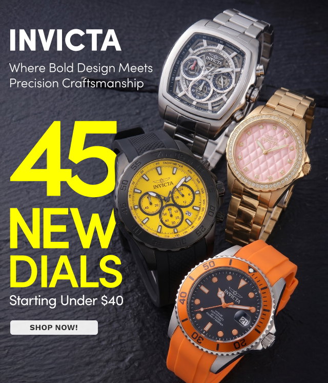INV-50238, INV-69377, INV-48908, INV-49337 INVICTA | 45 New Arrivals Starting Under $40