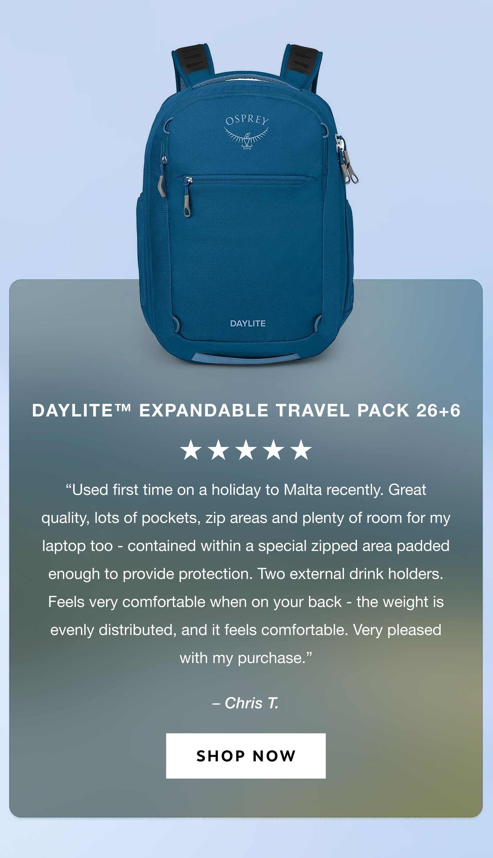 Daylite™ Expandable Travel Pack 26+6