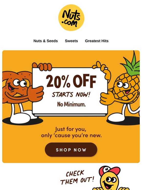 20% off your first snack box!