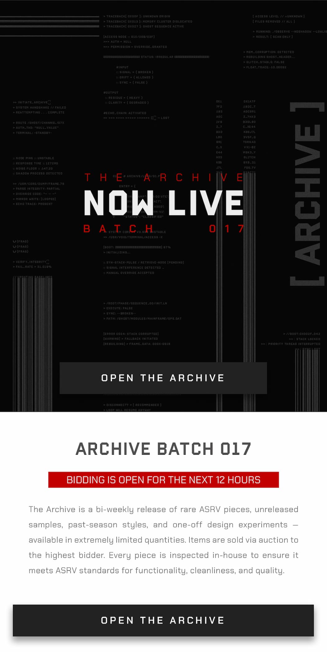 The Archive – Now Live
