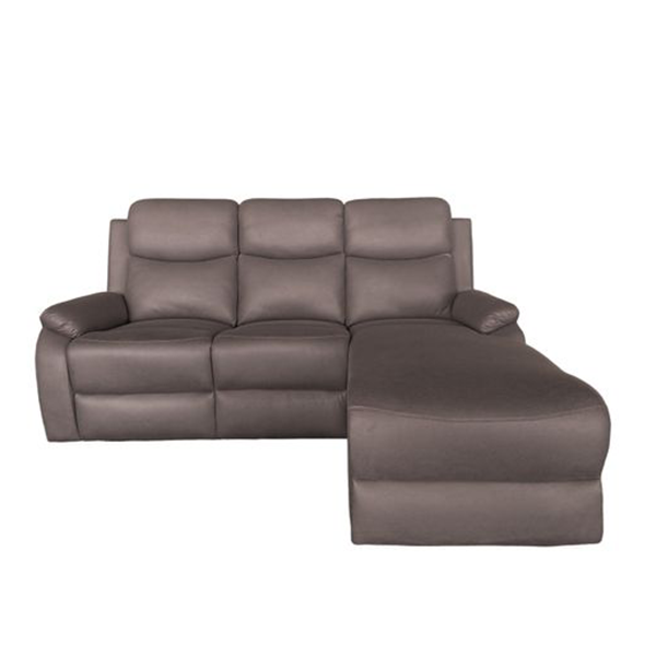 Ecksofa mit Relaxfunktion - Braun