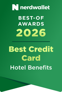 NerdWallet Best-of Awards 2026 | Best Credit Card - Hotel Benefits