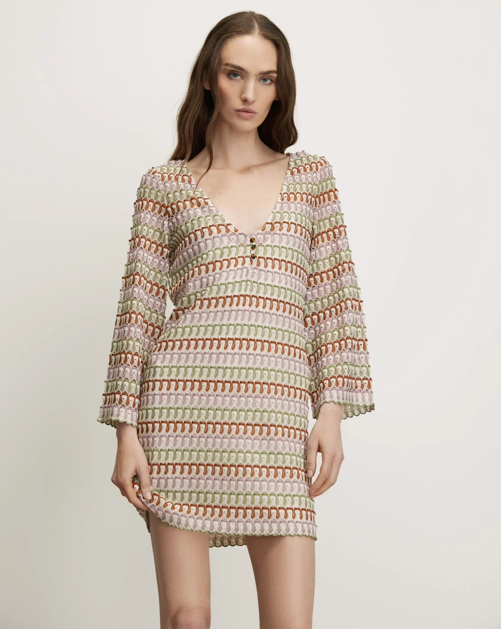 Image of Novien Crochet Mini Dress