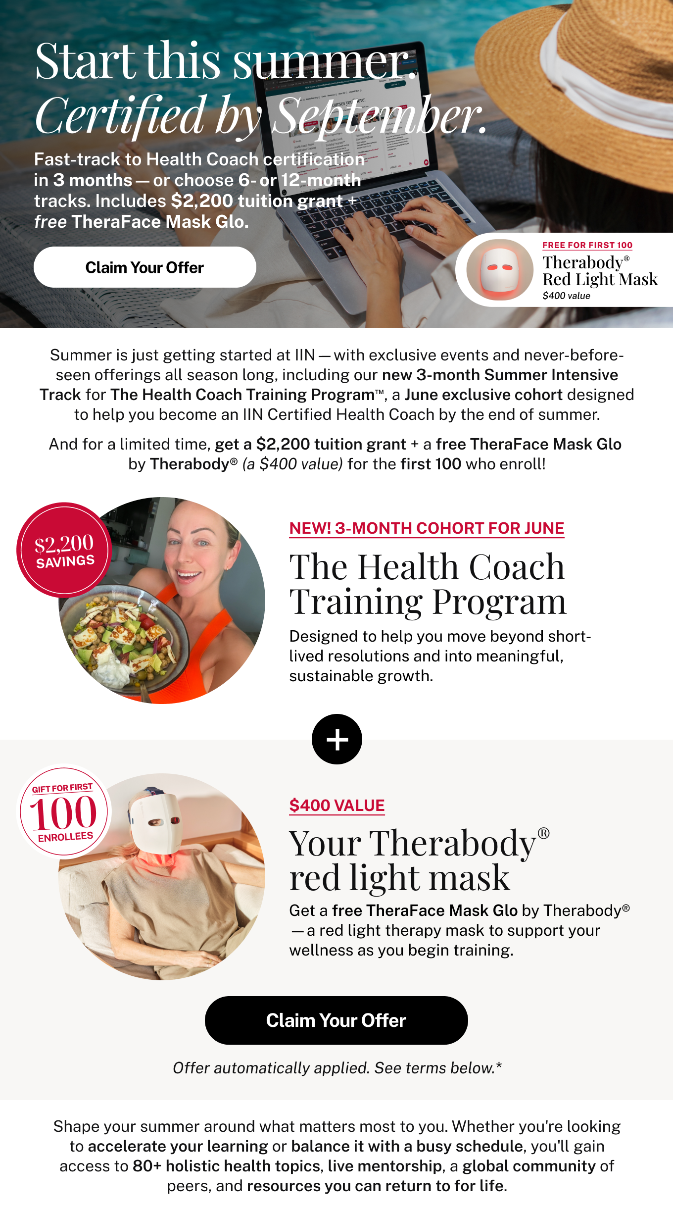 Start this summer. Certified by September.