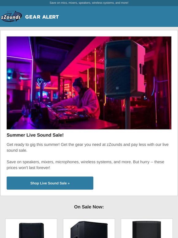 Summer Live Sound Sale!