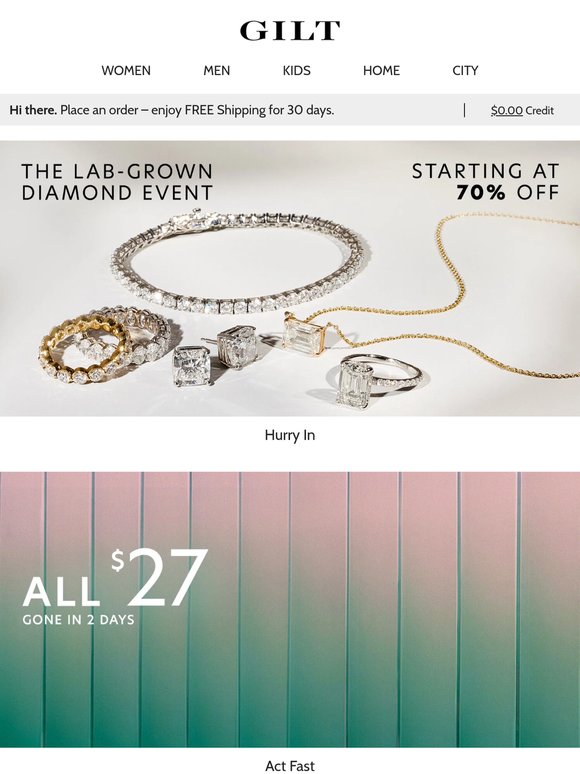 The Lab-Grown 💎 Event [From 70% Off]