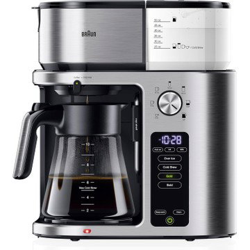 Braun 50 oz MultiServe Coffee Maker Plus 10-Cup Pod Free Drip 7 Sizes / Hot
