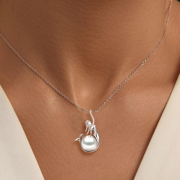 Italo Mermaid Pearl Pendant Necklace