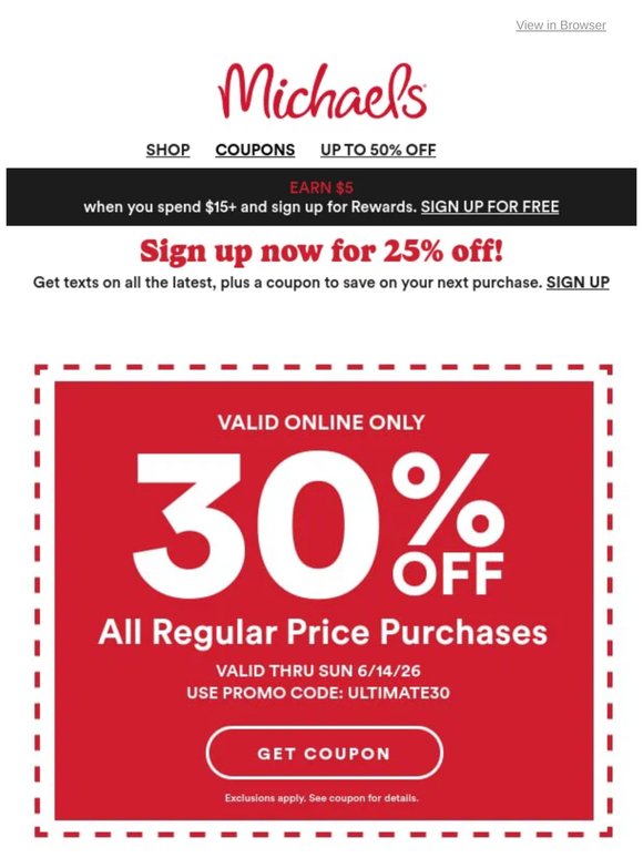🎉 Starts NOW – online only! Up to 60% off 1,000s of items at The Ultimate Sale.