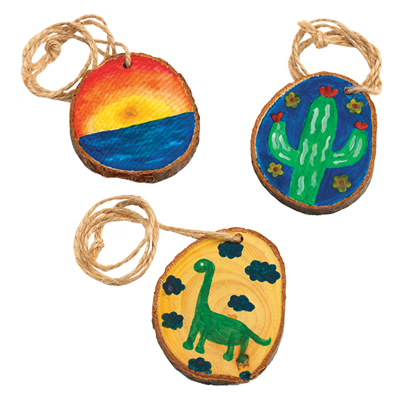 Colorations® 48 Natural Pre-drilled Wood Slices