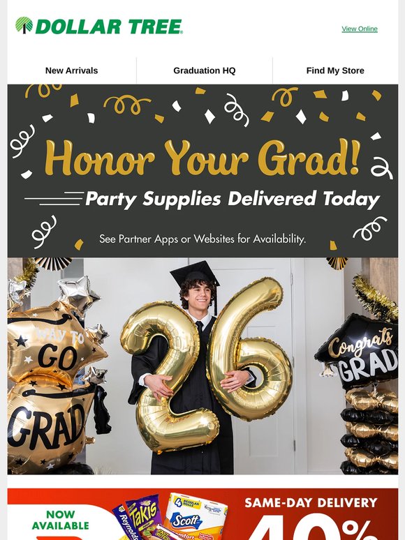 Graduation essentials, delivered fast