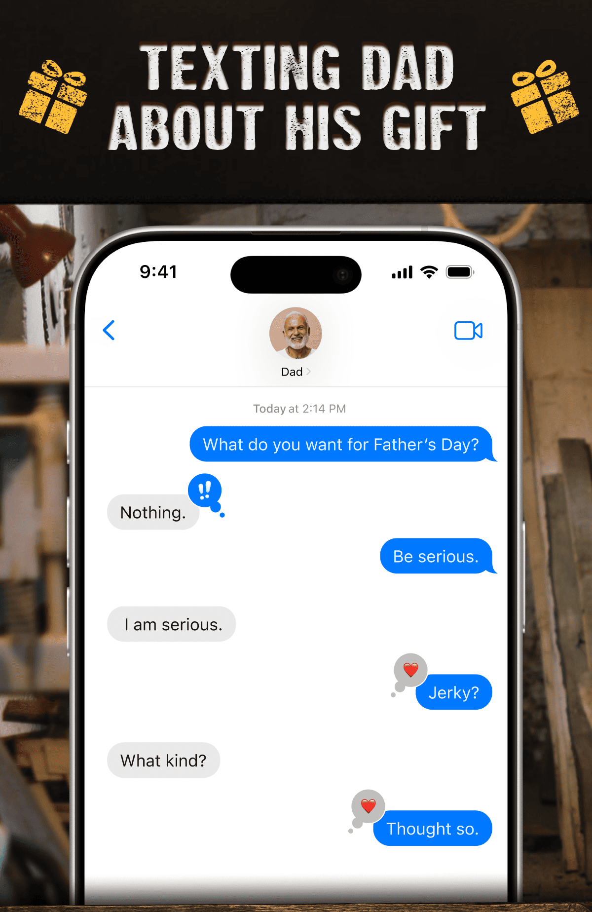 Texting Dad About His Gift