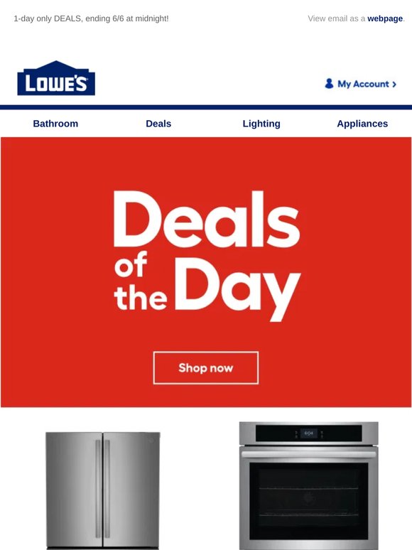 Big savings. One day only.