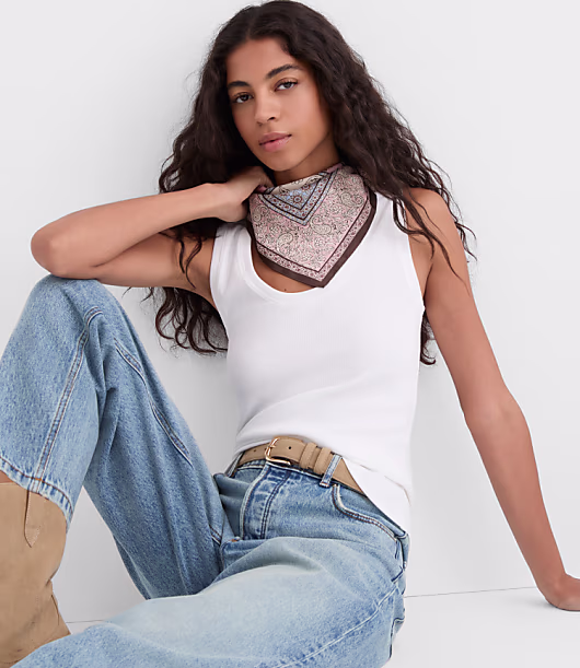 Perfect Ribbed Scoop Neck Tank Top