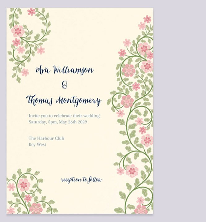Flower Garden Wedding Invitation