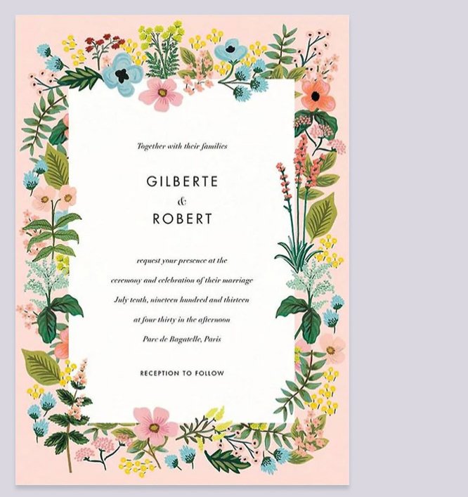 Spring Gatherings Wedding Invitation
