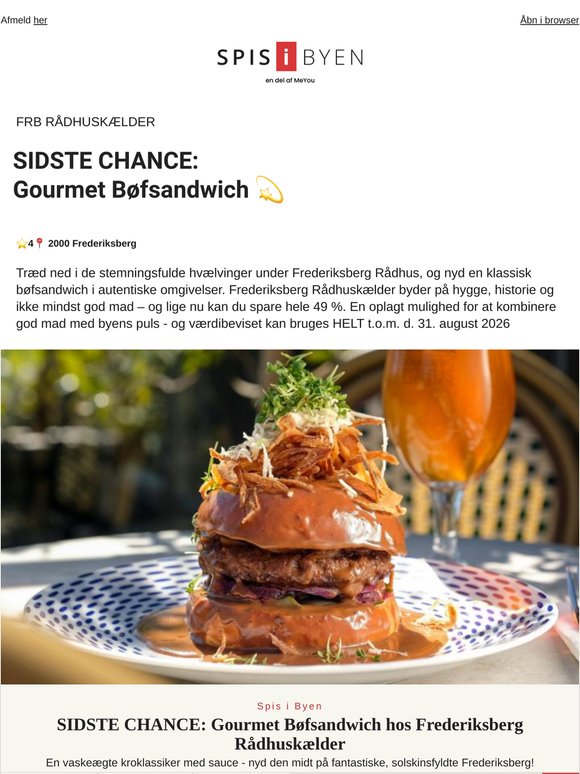 UDLØBER: Gourmet bøfsandwich hos Frb. Rådshuskælder  💫