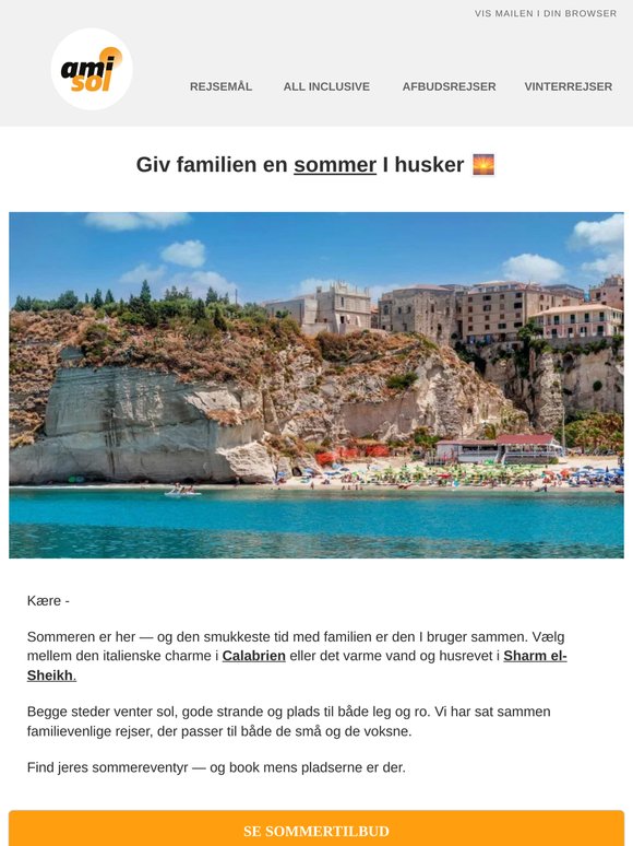 Sommerferie hele familien husker ☀️ Calabrien eller Sharm?