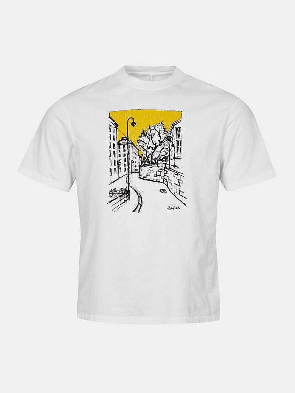 Skaltsi T-paita Unisex / P00HS White Graphic / L