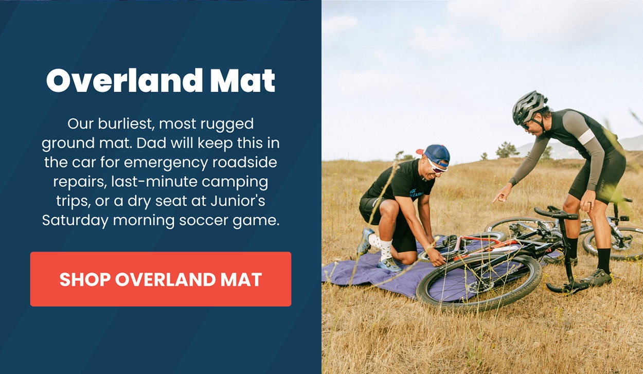 The Overland Mat is our burliest, most rugged ground mat.