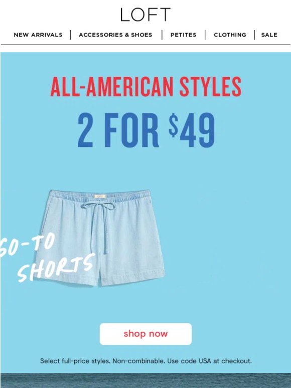All-American Styles…on SUPER sale