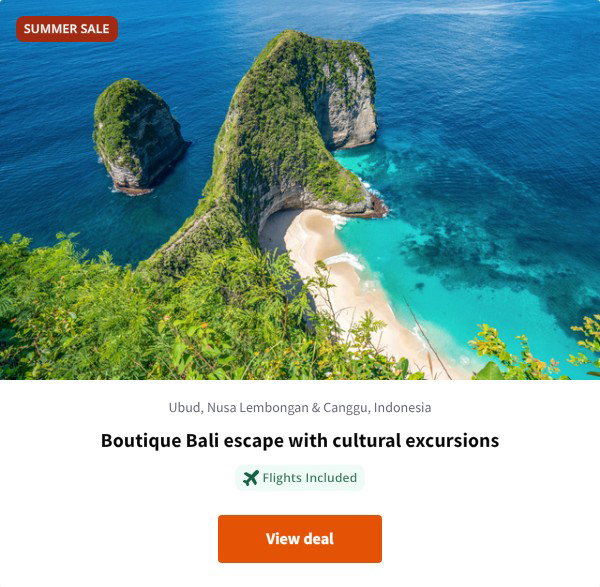 Boutique Bali escape with cultural excursions