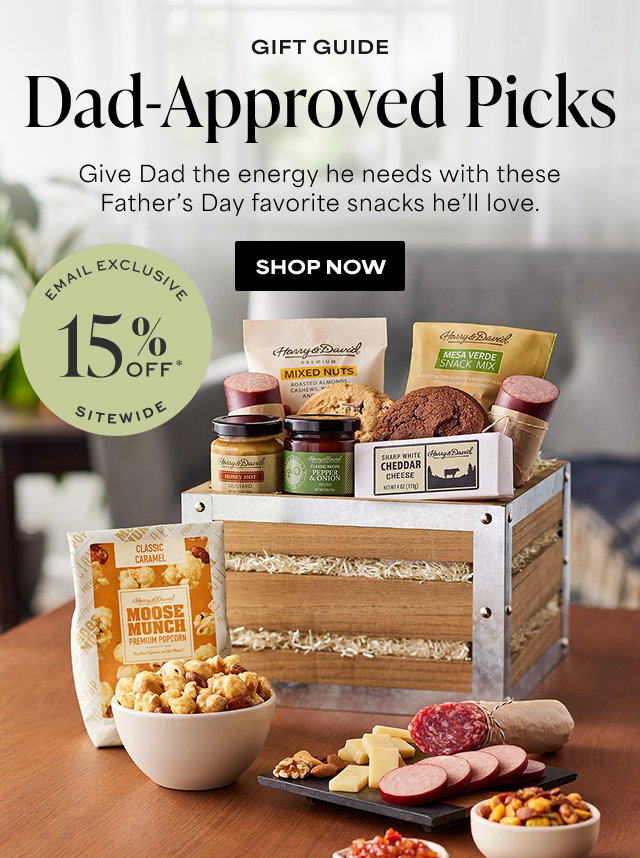 Gift Guide - Dad-Approved Picks - Give Dad the energy he needs with these Father’s Day favorite snacks he’ll love. EMAIL EXCLUSIVE - 15% Off SITEWIDE