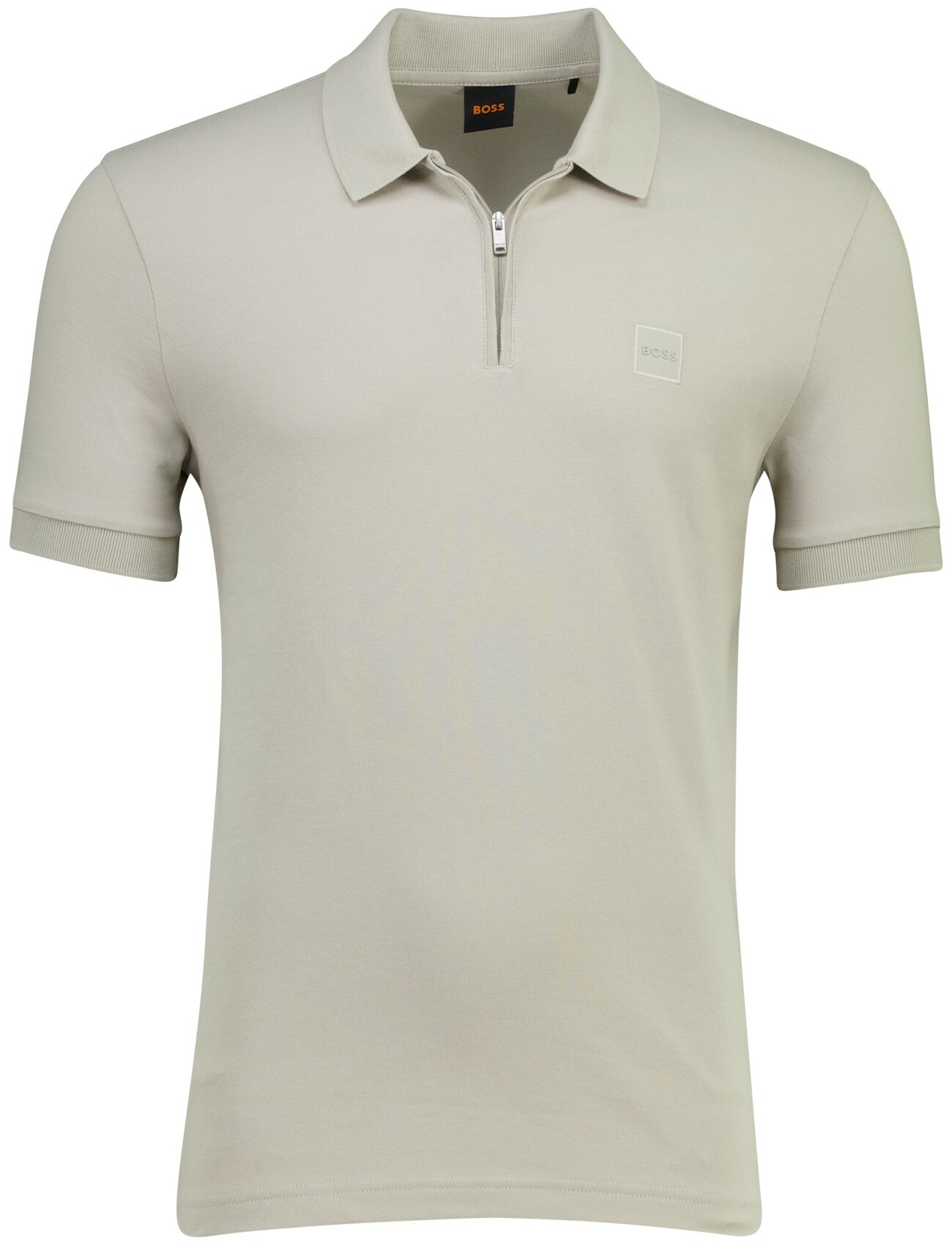 Poloshirt BOSS Orange korte mouw rits normale fit pique