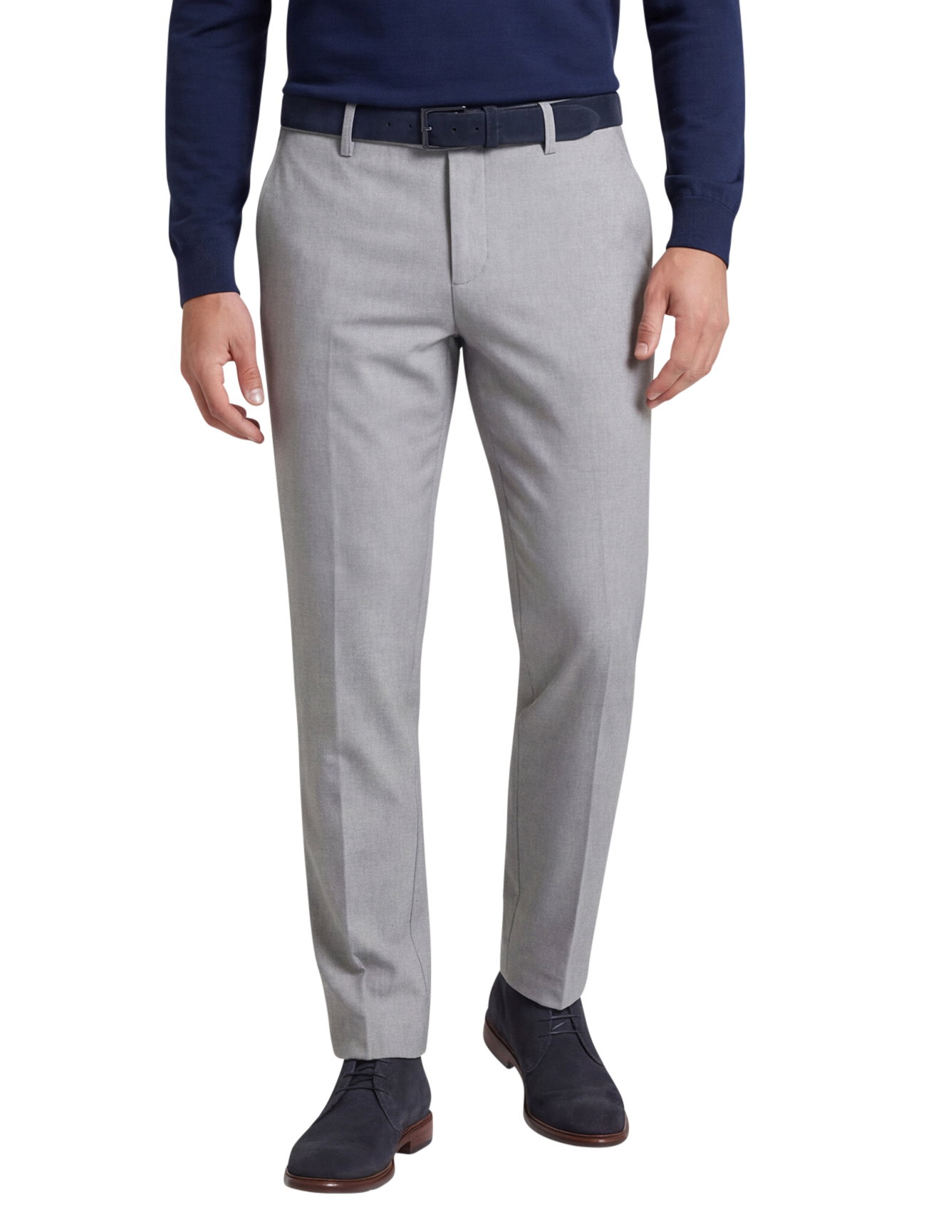 Pantalon Alberto grijs slim fit chino
