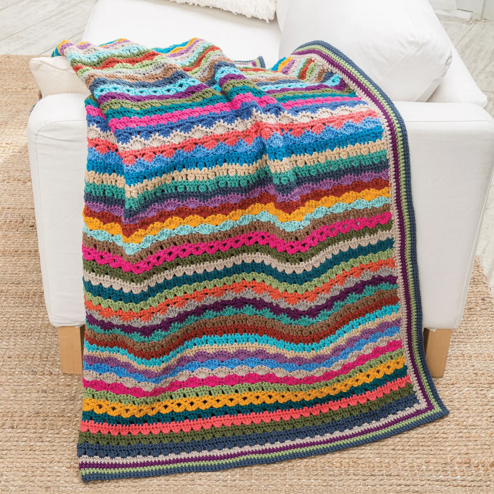 Scrap Happy Afghan Crochet Pattern - Digital Download