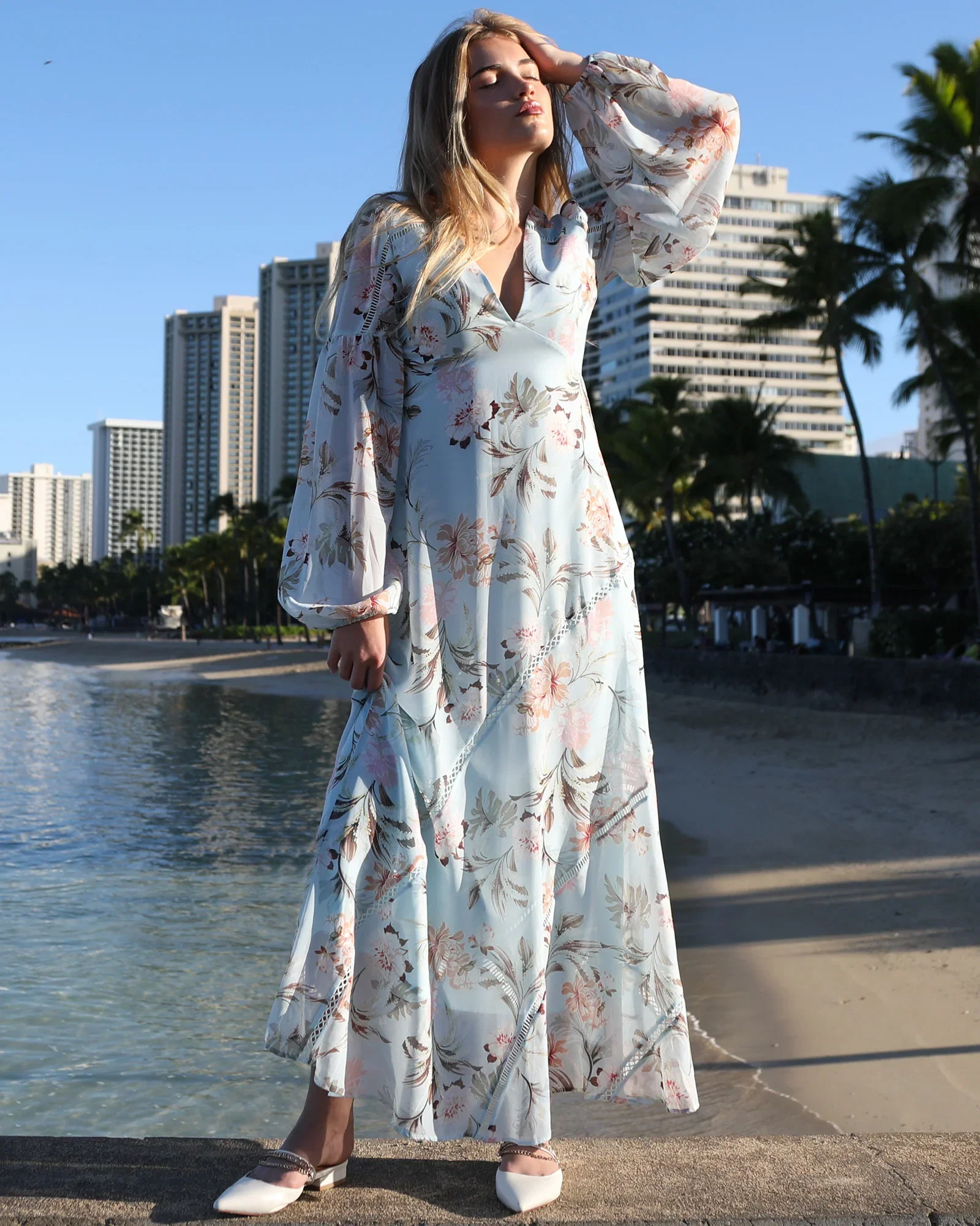 Image of In Your Dreams Maxi Dress - Light Blue