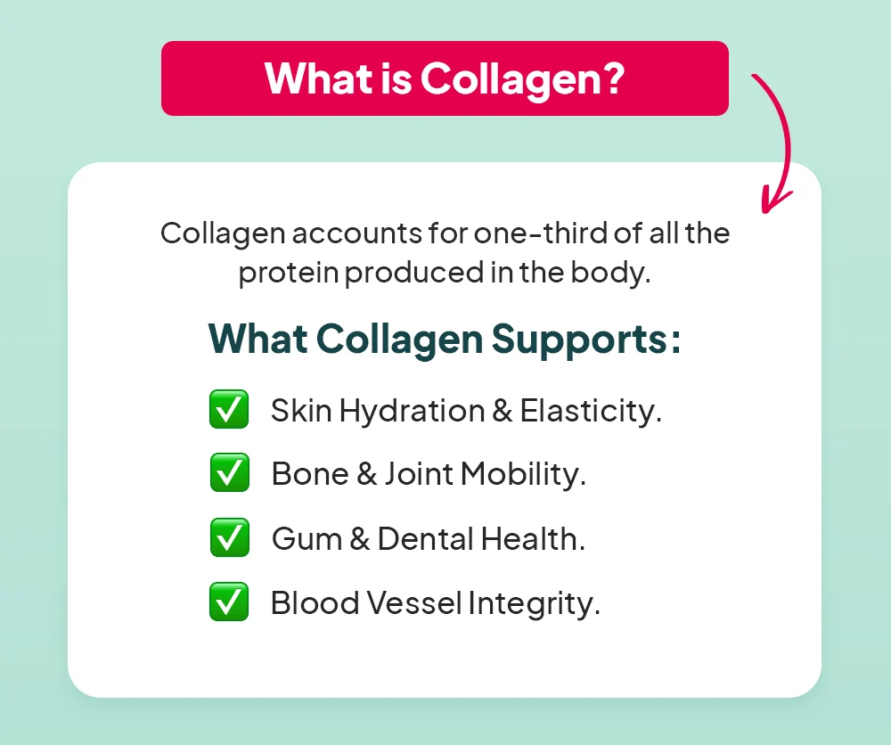 What is collagen? Collagen accounts for one-third of all protein produced in the body