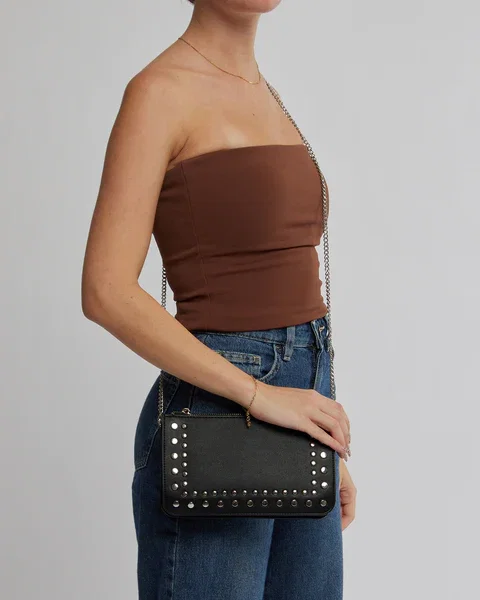 Image of Black Willow Stud Crossbody Bag