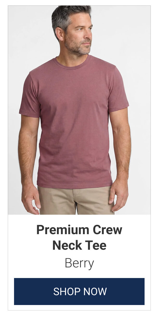 Berry Premium Crew Neck Tee