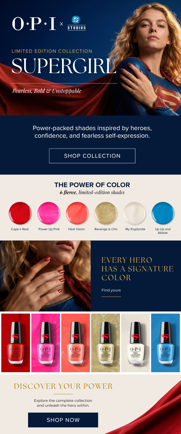 Shop OPI X Supergirl Collection