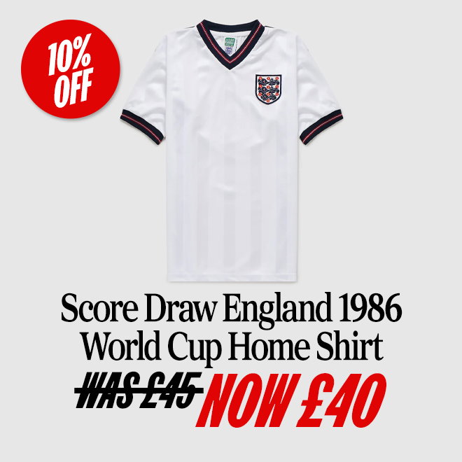 Score Draw England 1986 World Cup Home Shirt