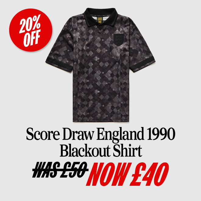 Score Draw England 1990 Blackout Shirt