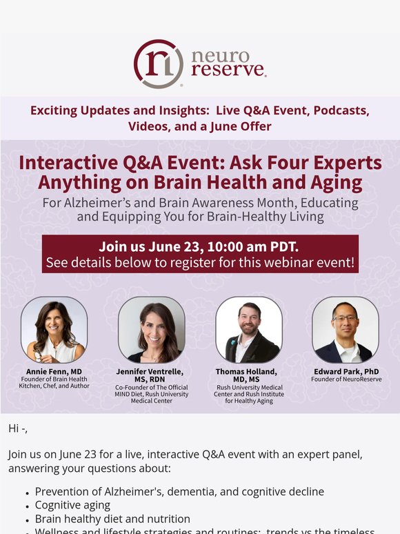 Get Your Questions Answered Live: Don't Miss Our Q&A Event on June 23 🎤 🧠