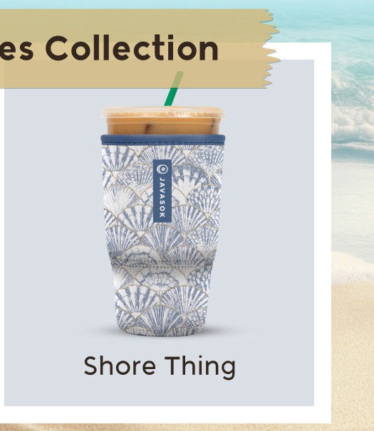 Light blue botanical-pattern cup.