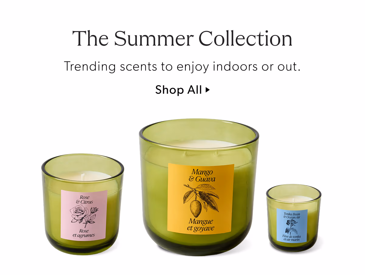 The Summer Collection | Trending scents to enjoy indoors or out.