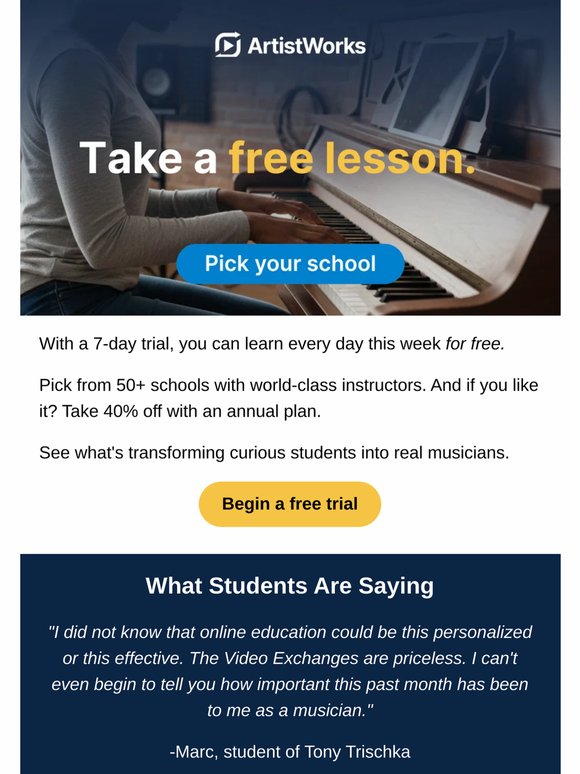 🎶 It's free lesson Saturday!
