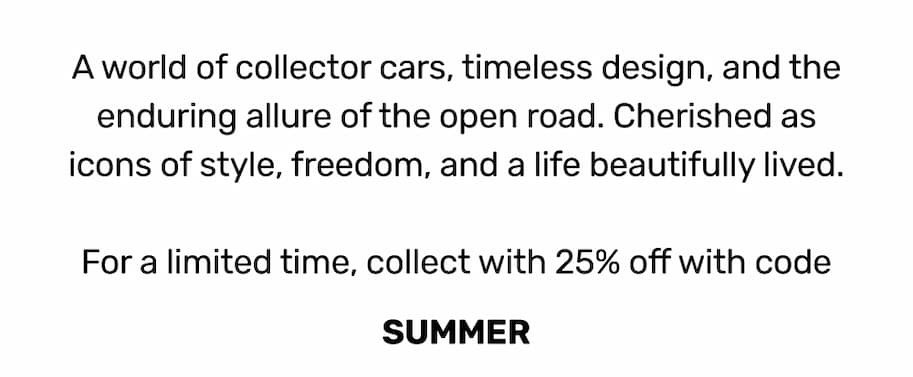 Shop The Car Collection  →