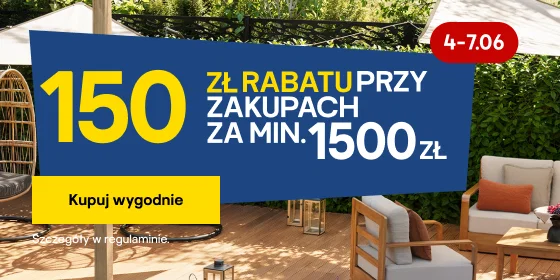 150 zł rabatu przy zakupach za min. 1000 zł
