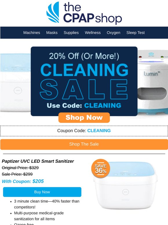 SALE! 🫧 Sanitizers Under $200 + Extra 20% Off ALL Cleaning Supplies (Code: CLEANING)