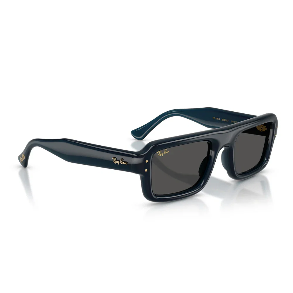 Image of A$AP Rocky x Ray-Ban Flacko Puffer - Transparent Blue/Dark Grey Lense